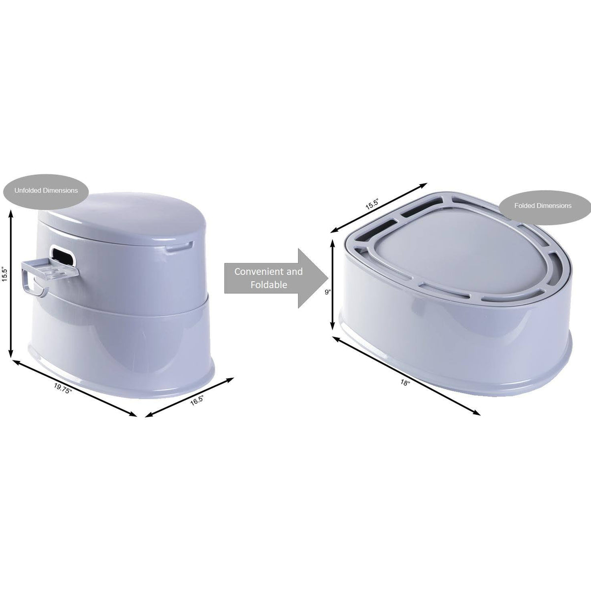 Folding Portable Travel Toilet I3893