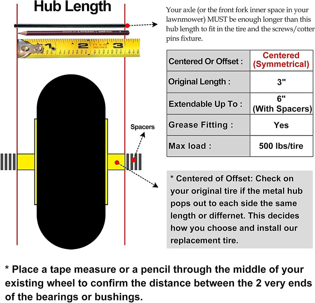 Ribbed 4.80/4.00-8 Solid Flat-Free Wheelbarrow Cart Wheel E2032