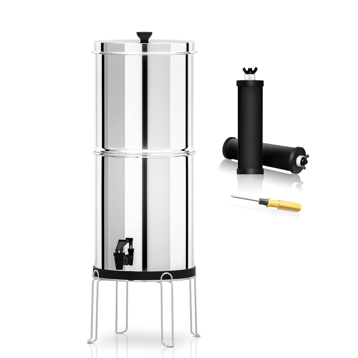 2.9 Gallon Gravity-Fed Water Filter with Stainless Steel Stand V9279