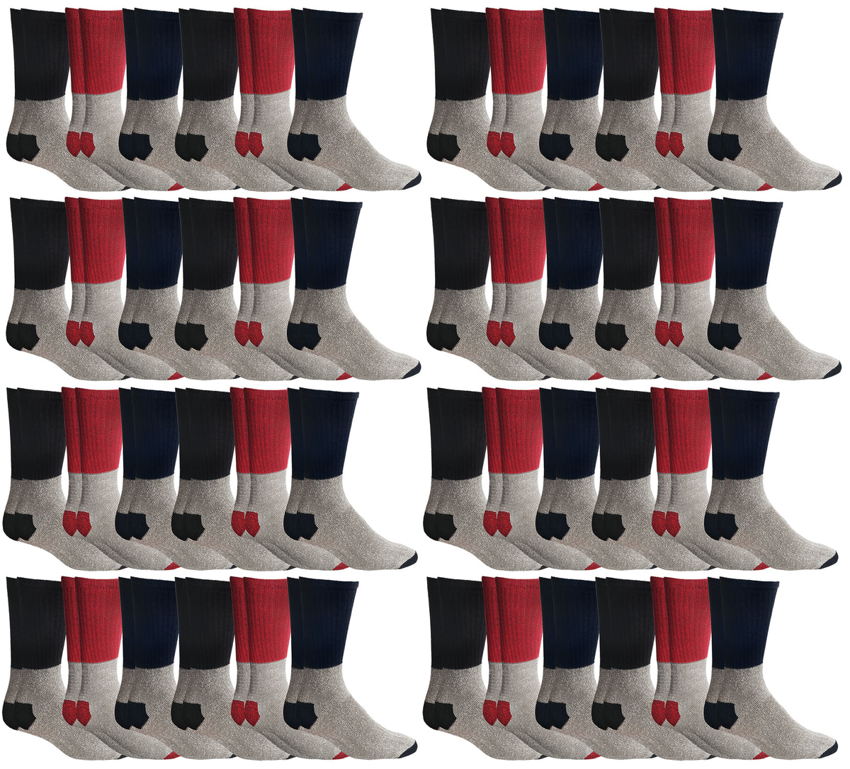 180 Pairs Thick Warm Winter Boot Socks, Size 10-13 B6490