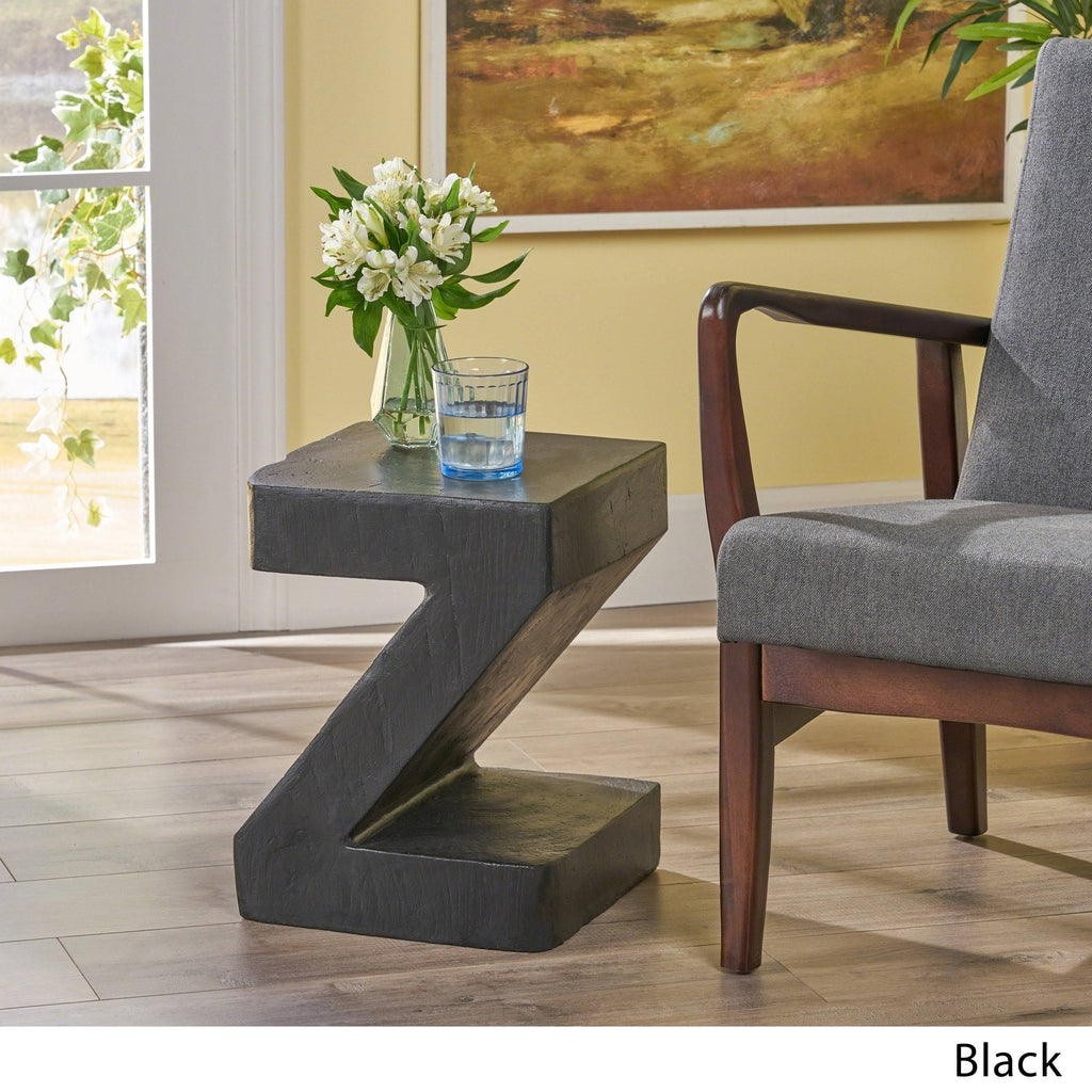 16 in. Light Gray Concrete Accent Table A813926