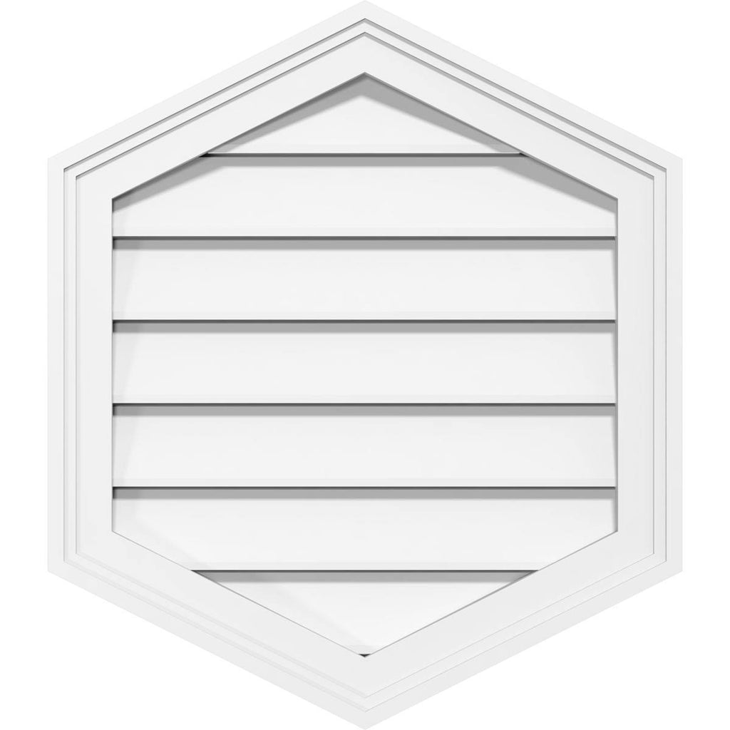 24x22W x 36x22H Vertical Peaked Surface Mount PVC Gable Vent G106628