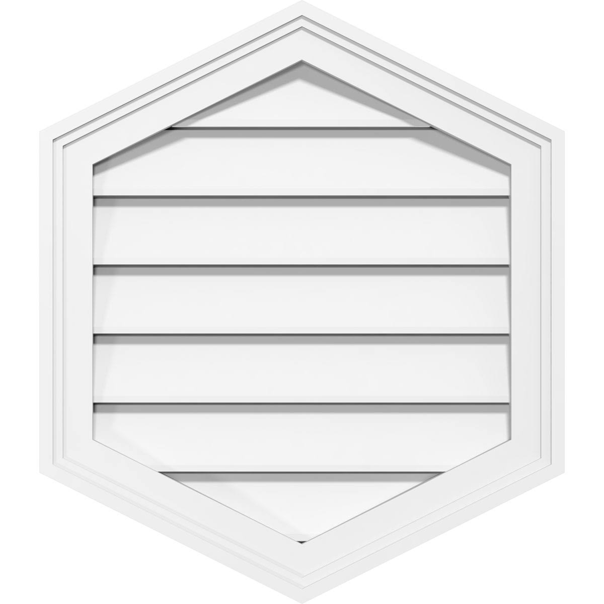 24x22W x 36x22H Vertical Peaked Surface Mount PVC Gable Vent G106628