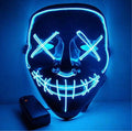 Blue Sound Induction Light Up Halloween Mask B498