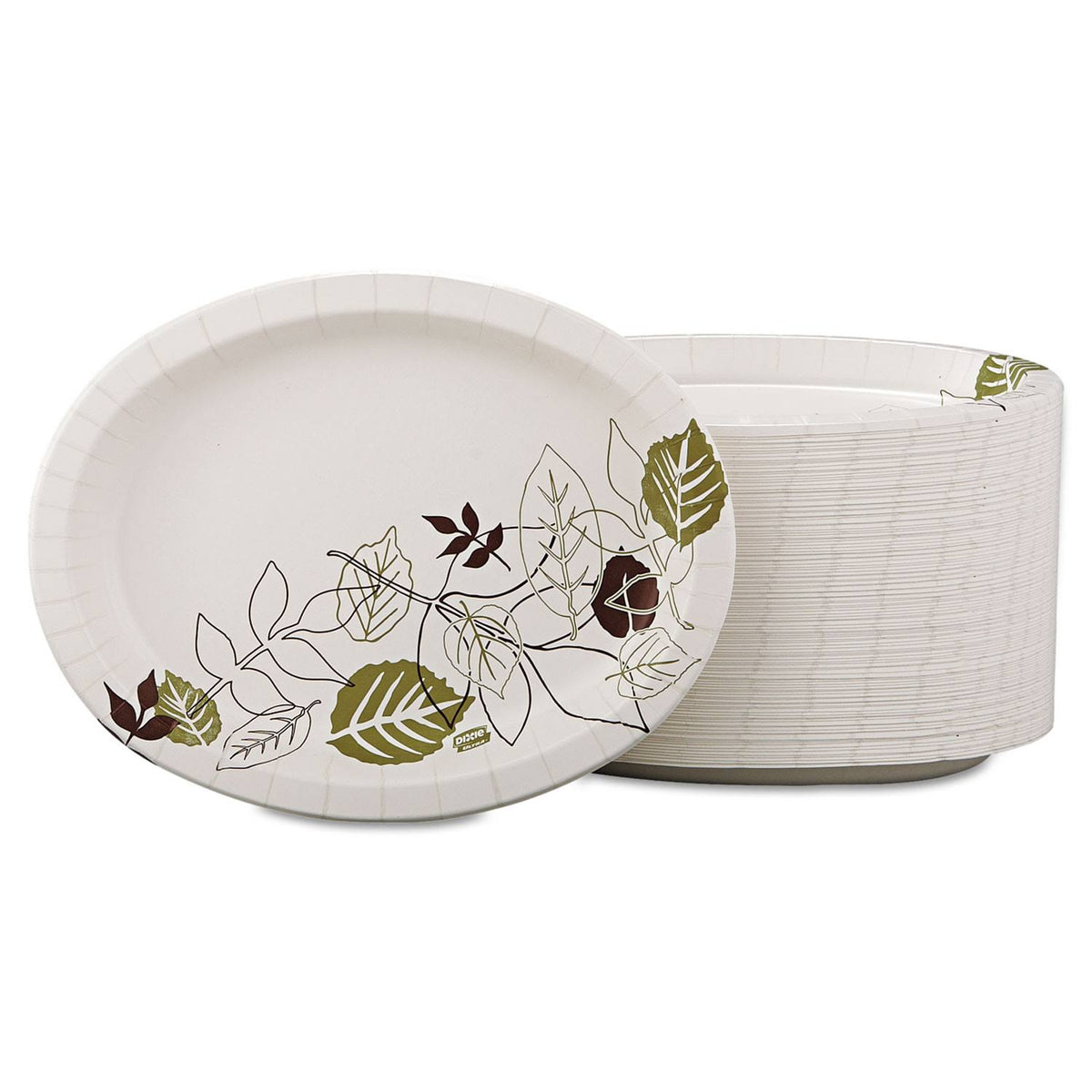 Green/Burgundy Heavyweight Oval Platters 8 1/2 x 11, 500/Carton M9989