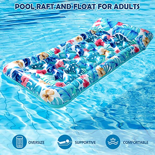 Inflatable Oversized Pool Float Lounger with Headrest T89254