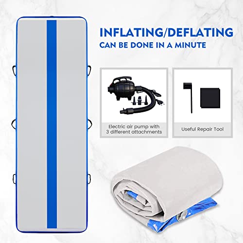 Inflatable Gymnastics Mat 10ft/13ft 4in Thick with Electric Pump V600