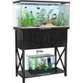 29 Gallon Metal Aquarium Stand with Cabinet, Black Y317867