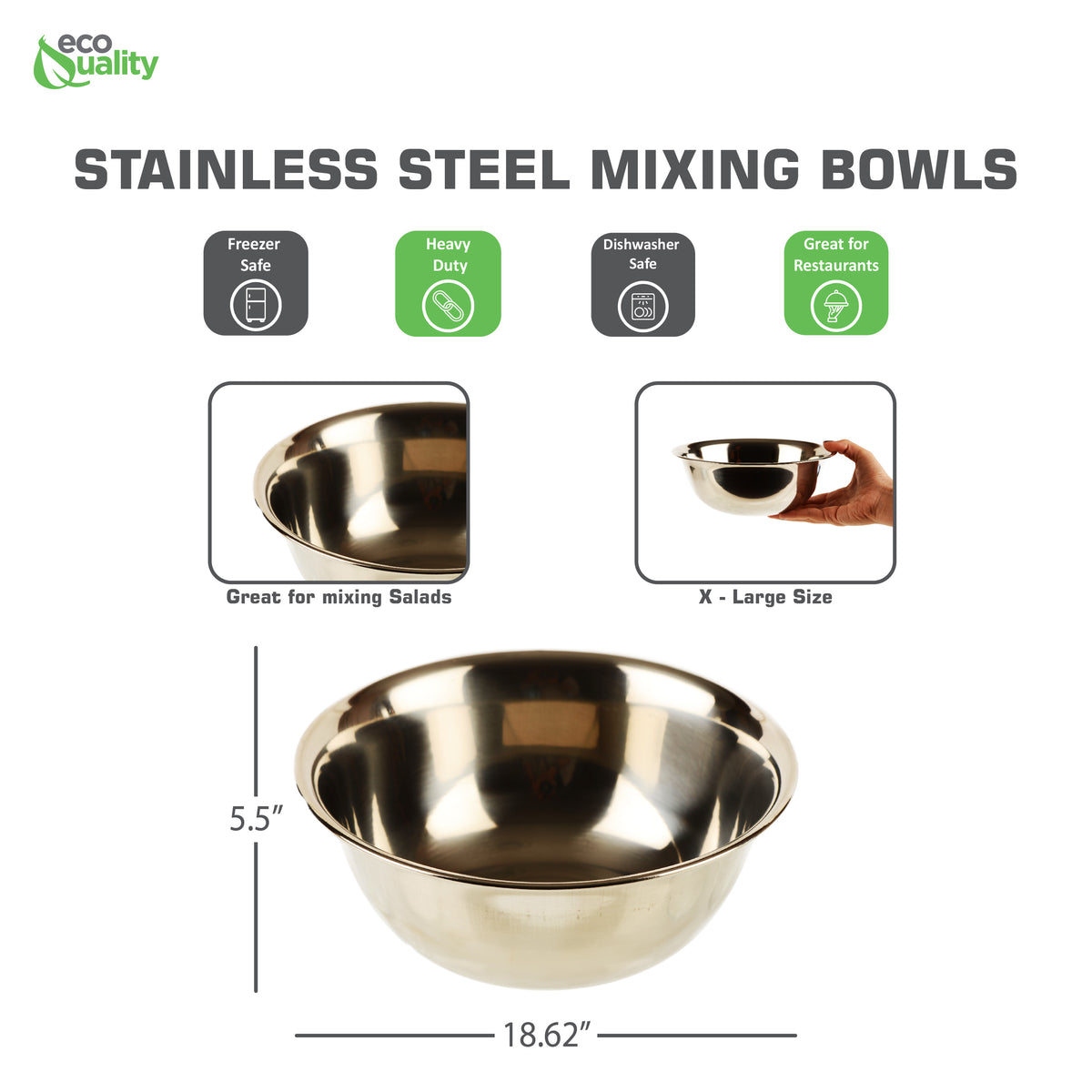 20 Quart Stainless Steel Mixing Bowl E641755