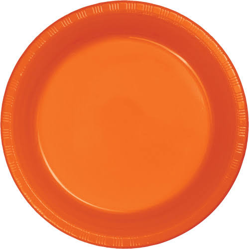 Sunkissed Orange Plastic Banquet Plate Case of 240 R699