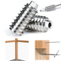20Pack 1/8" Invisible Cable Railing Kit T316 Stainless Steel for Wood Posts Deck Stairs R3074