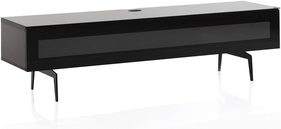 Black Wood and Glass TV Stand J965