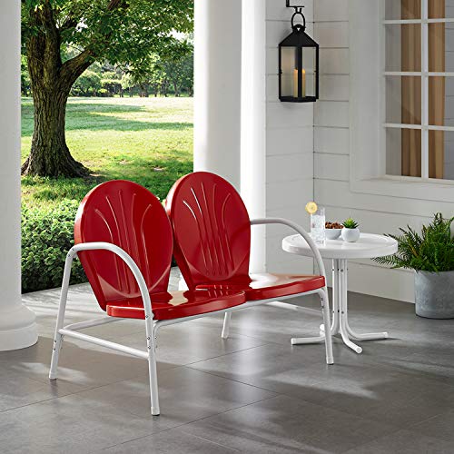 2-Piece Metal Outdoor Conversation Set with Table and Loveseat - Grasshopper Green B90136