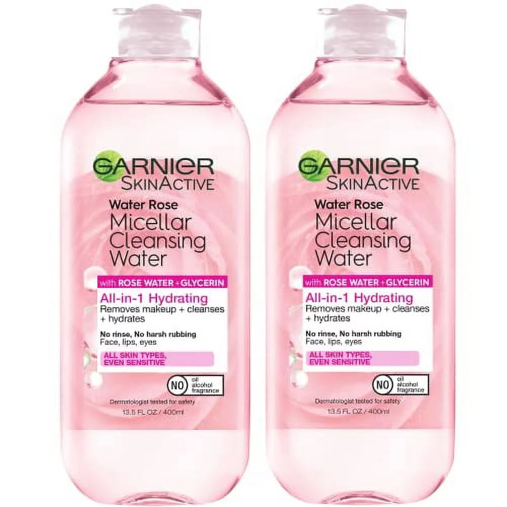 Micellar Water Facial Cleanser & Makeup Remover 13.5 fl. oz 2 count R493