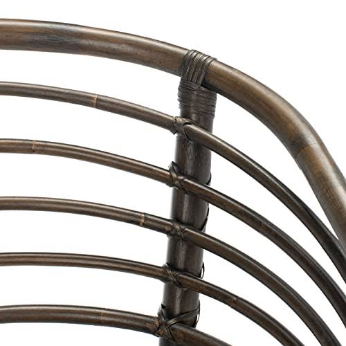 Dark Brown Rattan Bar Stool W876