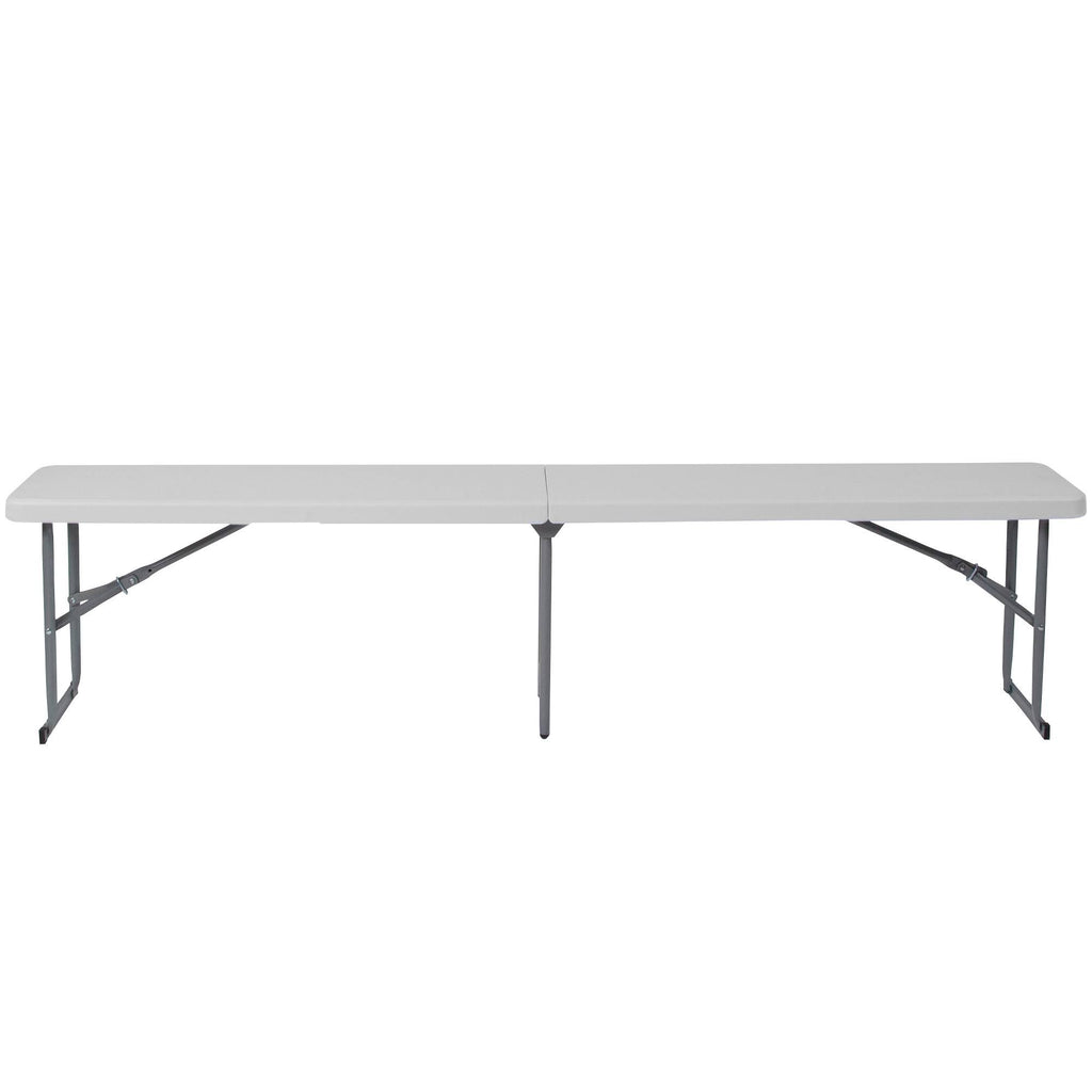 10.25 x 71 Inch Granite White Plastic Bench with Carrying Handle C244