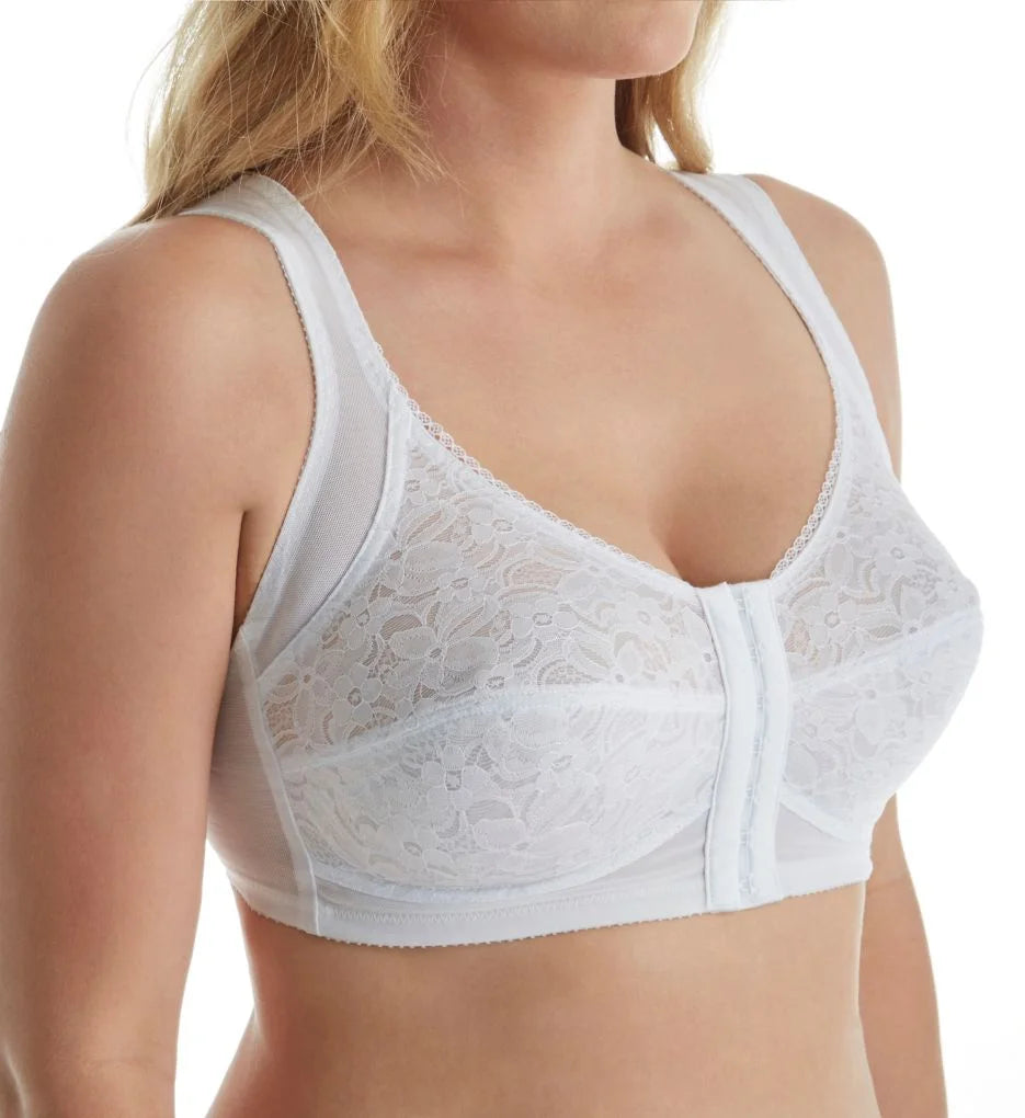 Posture Support Back with Front Closure Bra (White 34B) W128612
