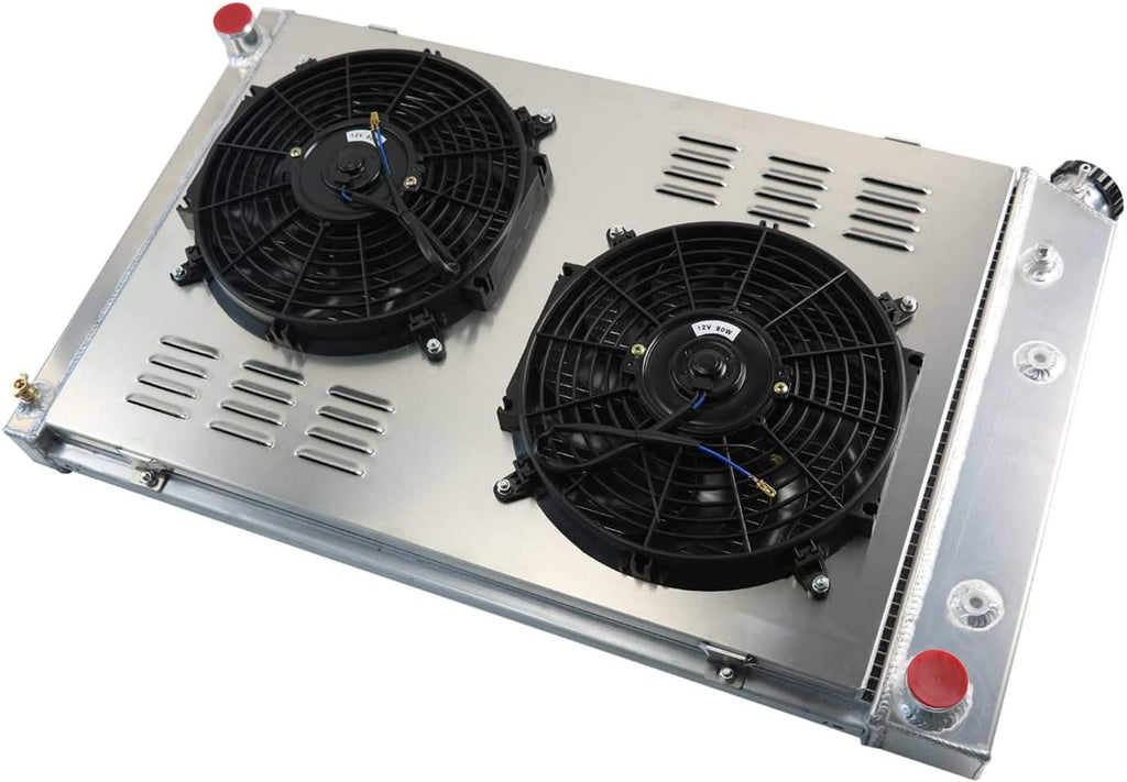 Aluminum Radiator with Shroud and 2x12'' Fan with Thermostat J5807