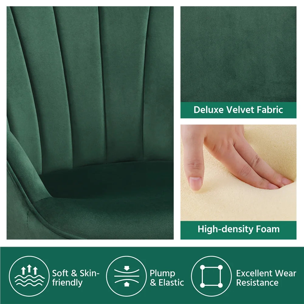 Green Velvet Upholstered Accent Chair M498313