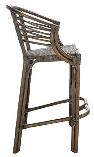 Dark Brown Rattan Bar Stool W876