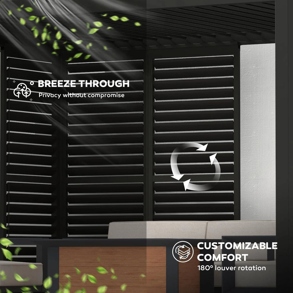 Aluminum Louvered Sun Shade Shutter Wall Panel O382