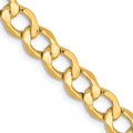 18 inch 5.25 mm Yellow Gold Curb Chain Necklace D4231