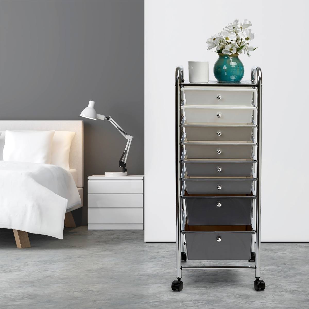 8 Drawer Storage Bin Organizer Cart N1921