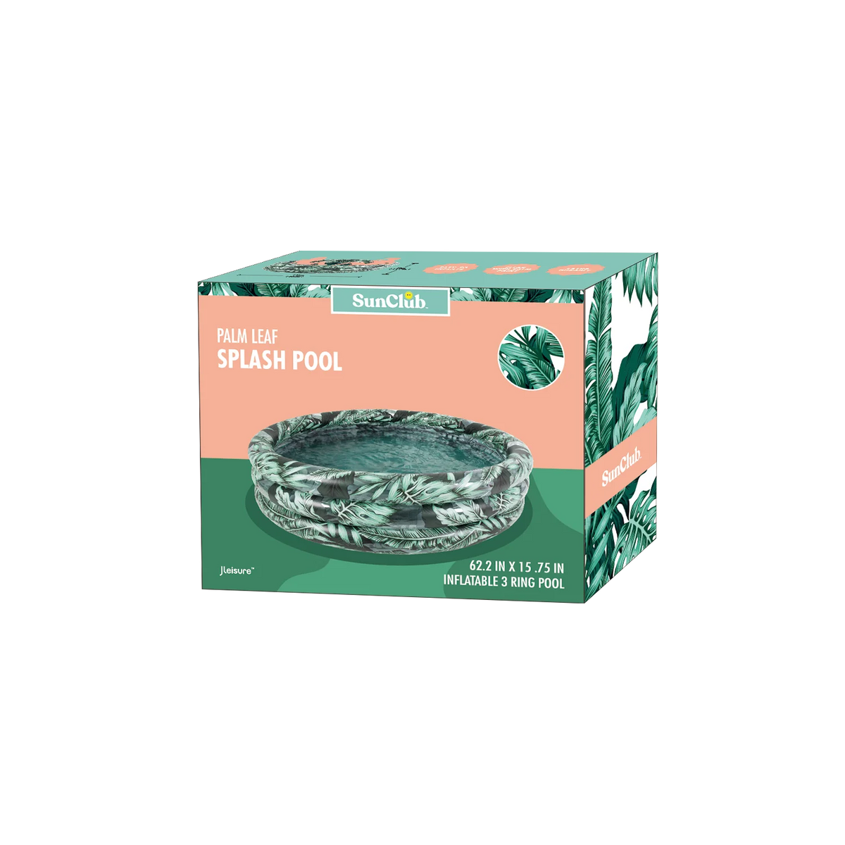 Round Soft-Sided 3-Ring Inflatable Kiddie Pool W922235