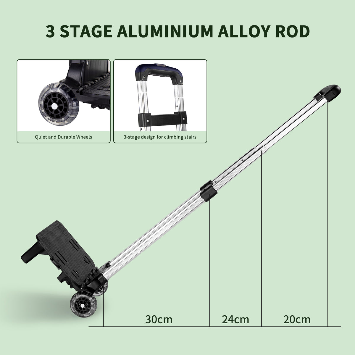 Wheeled Backpack Rolling Daypack Trolley School Bag M432