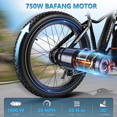 1000W BAFANG Motor 48V 15Ah LG Battery 26" x4.0 Fat Tire Electric Bicycle with Hydraulic Disc Brakes B430983
