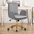 Grey Velvet Upholstered Desk Chair K365