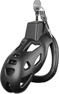 Large Chastity Cage with 5 Sizes Rings and Invisible Lock Z337