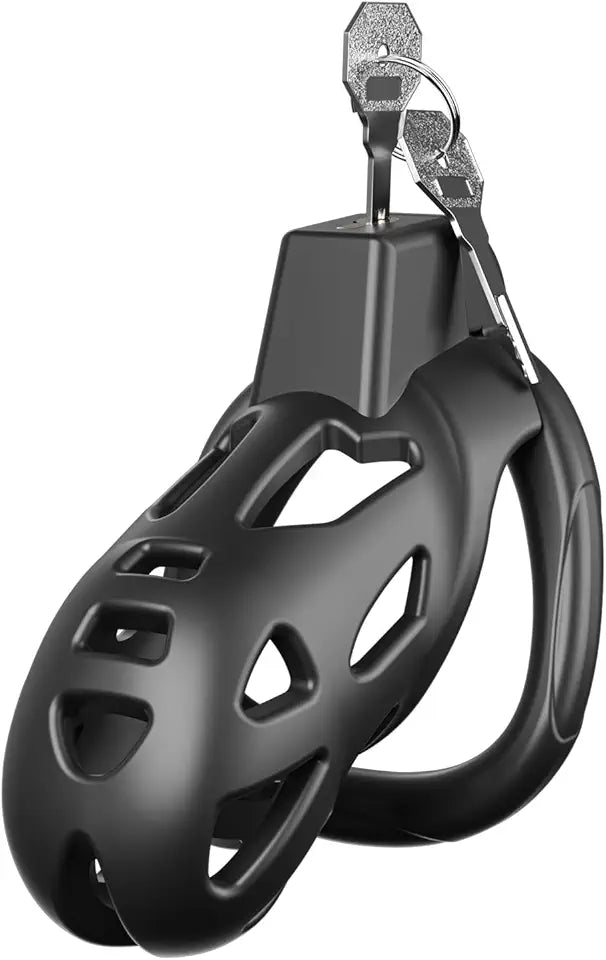 Large Chastity Cage with 5 Sizes Rings and Invisible Lock Z337