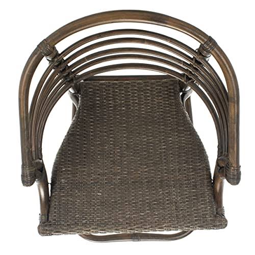 Dark Brown Rattan Bar Stool W876