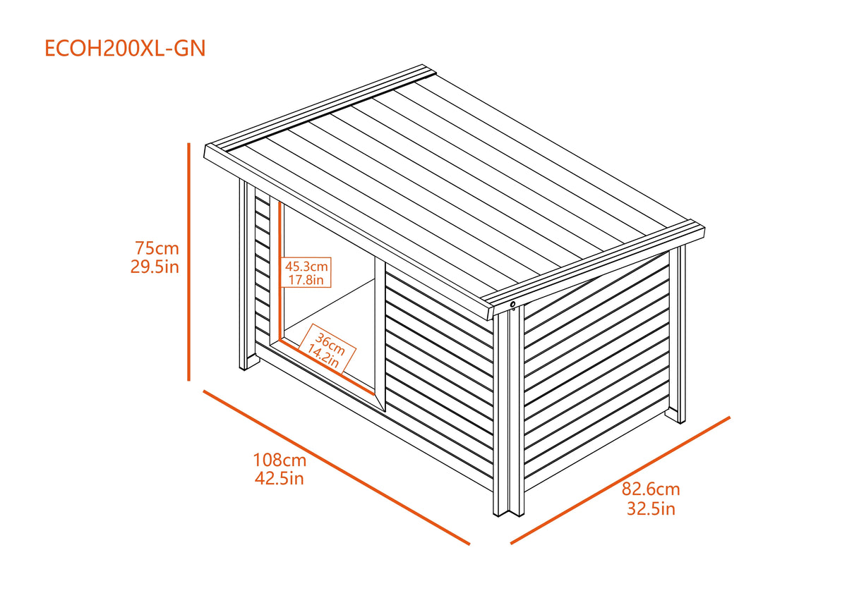 X-Large Gray Dog House D731865