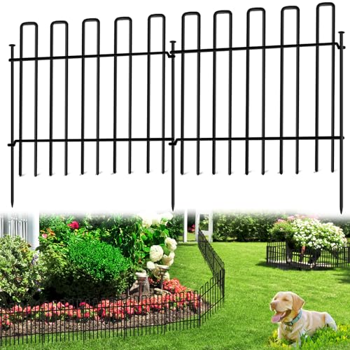 No Dig Animal Barrier Fence, 13in x 37ft Rustproof Metal Garden Edging C454