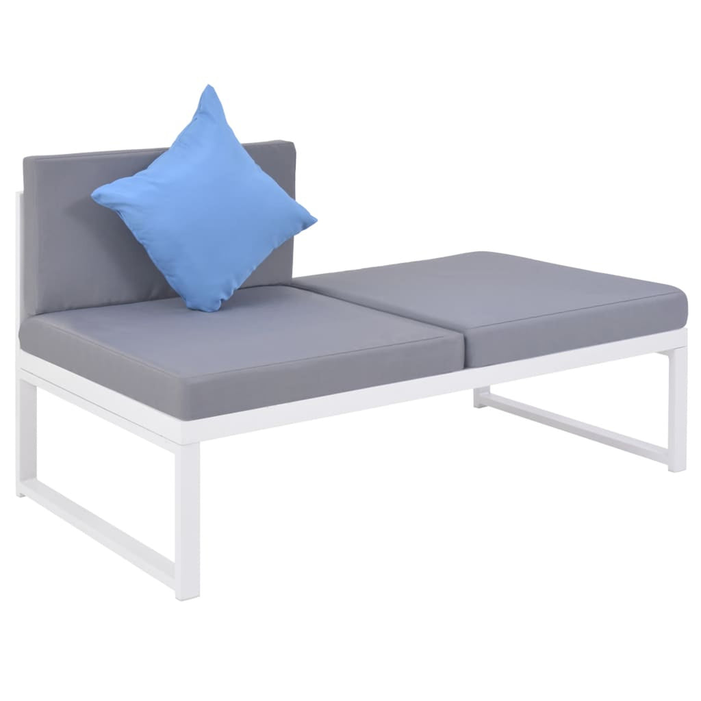 4 Piece Outdoor Conversation Sectional Sofa Set with Coffee Table Aluminum Frame Patio Lounge Set G523229
