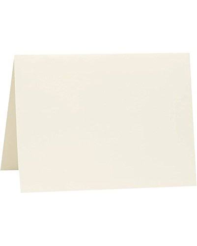 Folded Card 5 1/2 x 8 1/2 Natural White 100% Cotton 50 Qty D393627