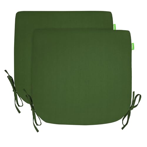 Outdoor Chair Cushions Set of 2 with Ties Water Repellant Fade Resistant O4094