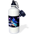 Blue Fairy On Purple Petals 21 oz Sports Water Bottle X57280