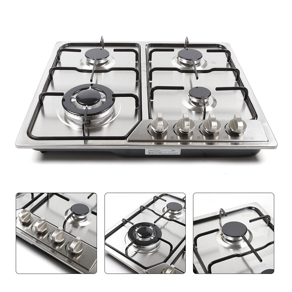 Stainless Steel Built-in Gas Cooktop 4 Burners Natural gas LPG Y865