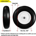 Ribbed 4.80/4.00-8 Solid Flat-Free Wheelbarrow Cart Wheel E2032