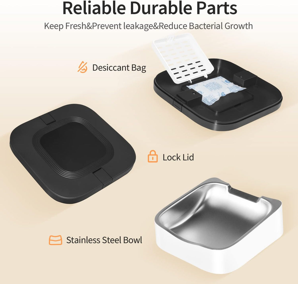 Automatic Cat Feeder with Stainless Steel Bowl M2073