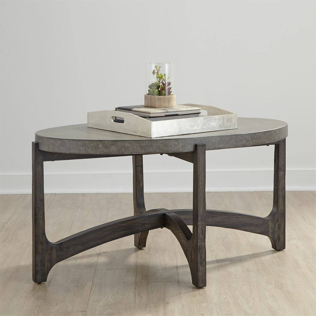 Dark Brown Oval Cocktail Table R9975