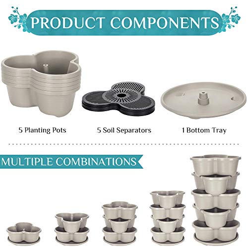 Terracotta 5-Tier Stackable Planter B290