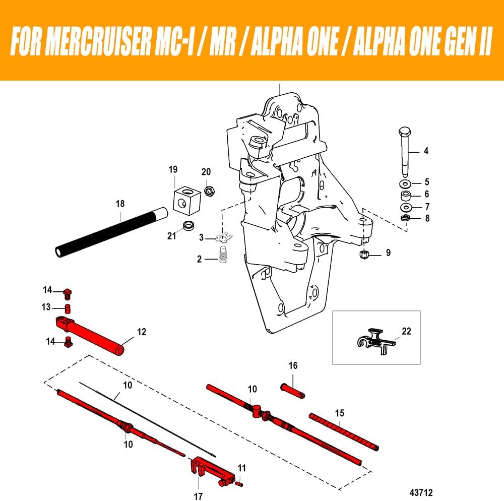 Intermediate Lower Shift Cable Kit Pack of 2 E6734