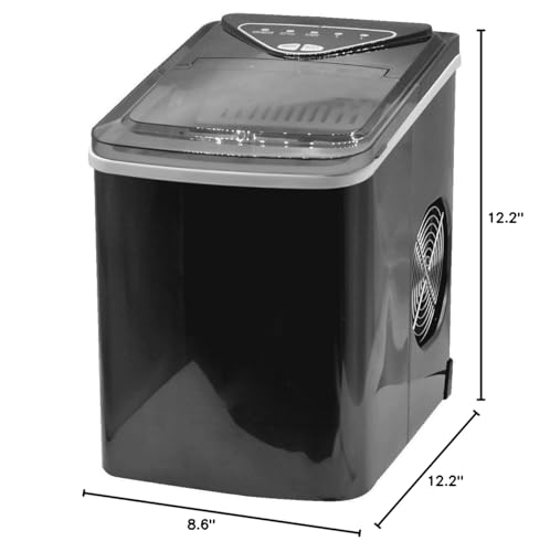 Black Countertop Ice Maker with Scoop and Basket E4863
