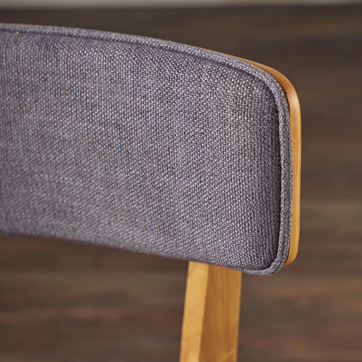 Dark Grey Fabric Dining Chairs Set of 2 V188