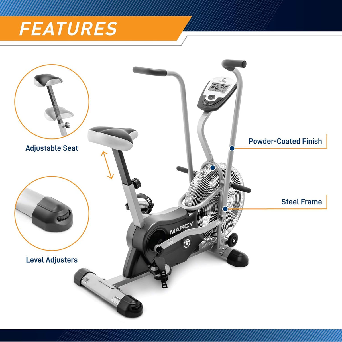 Black Exercise Upright Fan Bike U71476