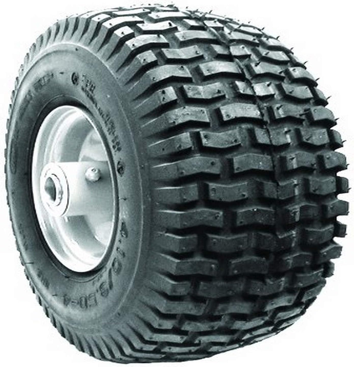 Pneumatic Wheel 410/350-4 2-Ply Tubeless Turf Tread Tire Pack of 2 I671774